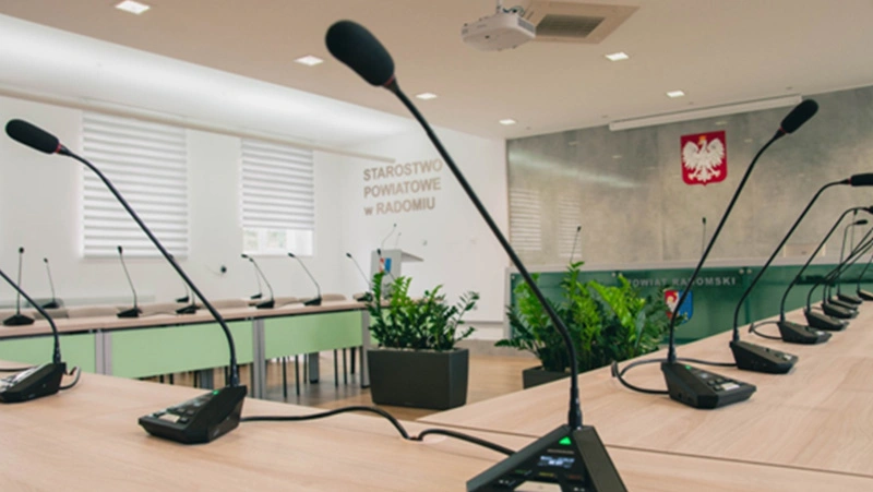 Gonsin Conference Audio and Video System in Radom District Council Poland