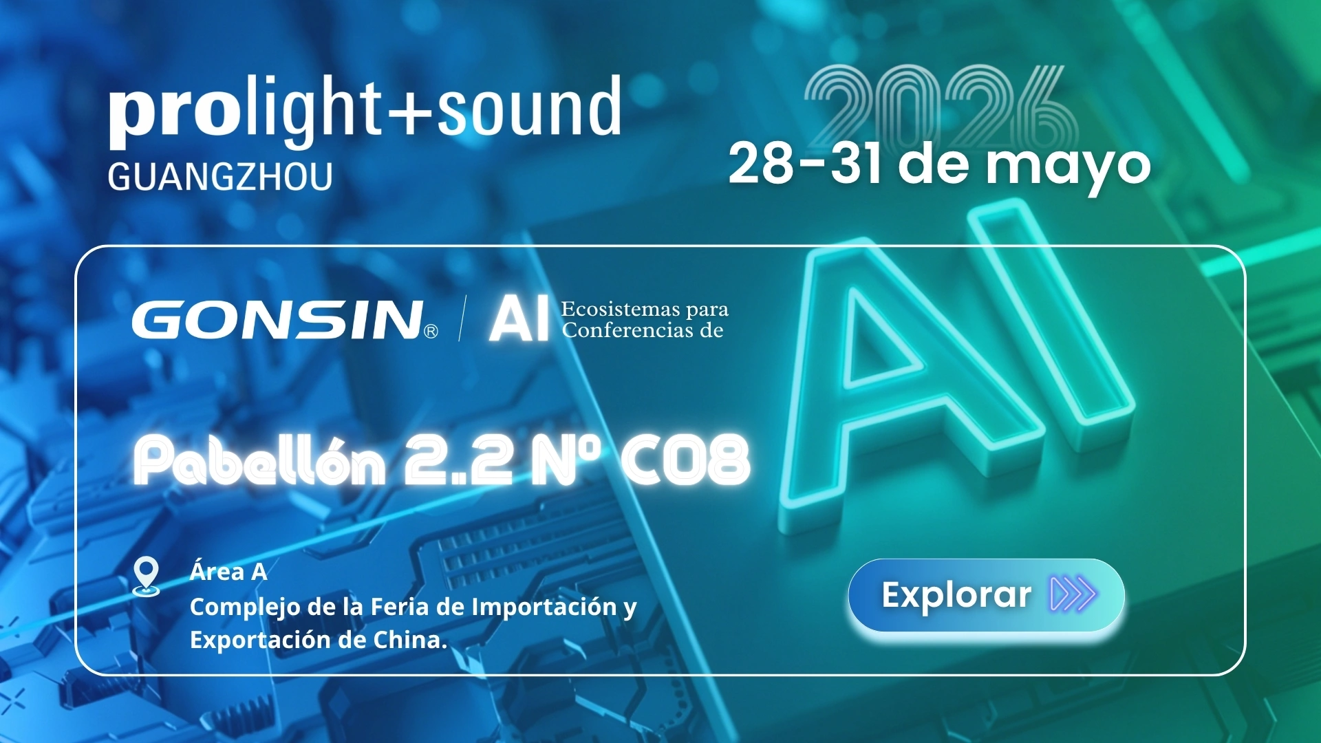 GONSIN Invitation to Prolight Spanish